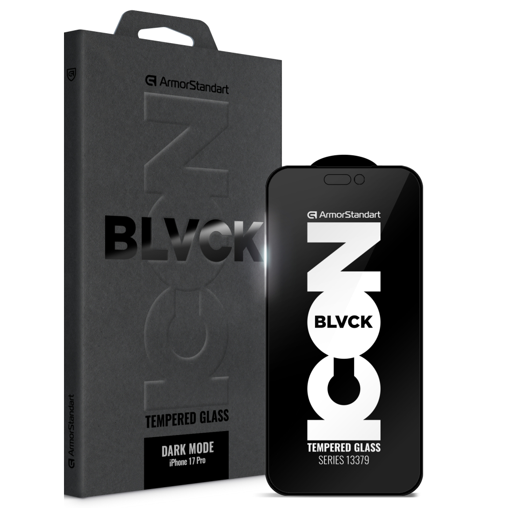 Скло захисне Armorstandart Dark Mode BI Apple iPhone 17 Pro (ARM86629) - зображення 1