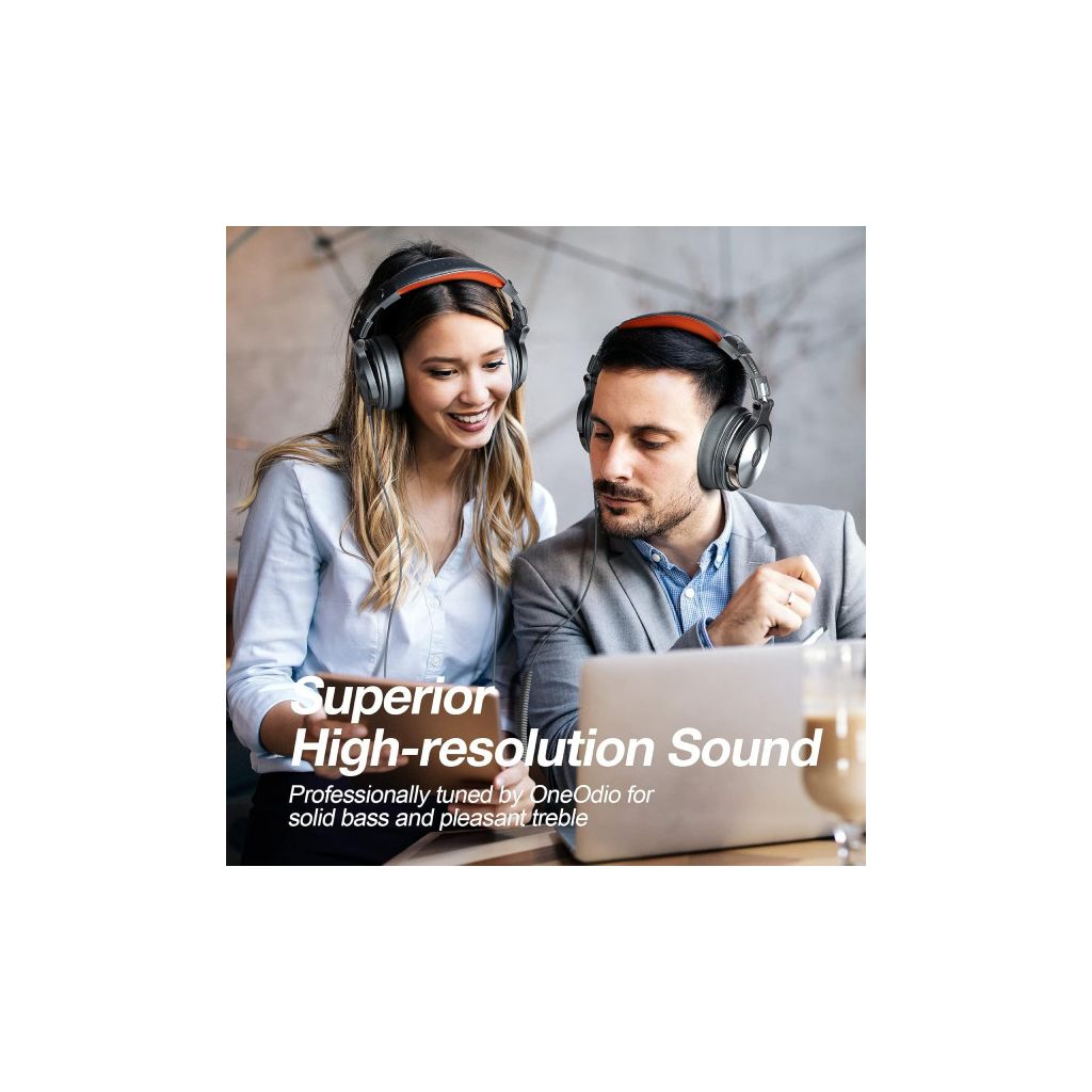 Навушники OneOdio Pro 50 3,5мм/6,35мм Grey (Pro 50 Grey) - зображення 5