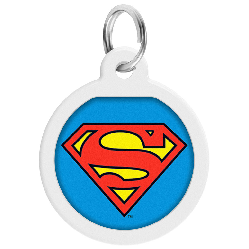 Адресник для тварин WAUDOG Smart ID з QR паспортом "Супермен-герой", коло 25 мм (0625-1009ru-eng) - зображення 1