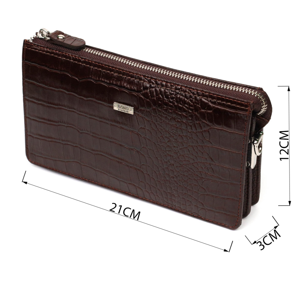 Гаманець Bond Accessories На два відділення з натуральної шкіри Коричнева (22046) - зображення 3