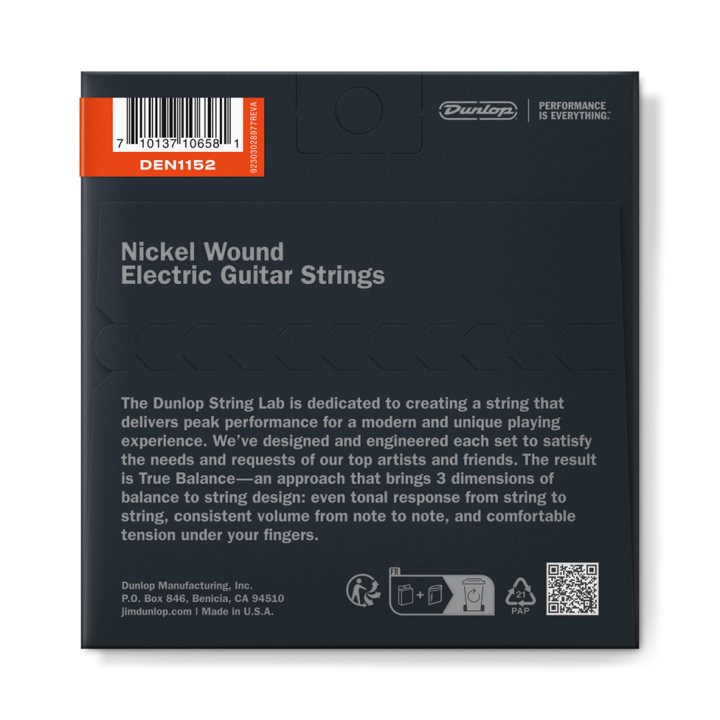 Струни для гітари Jim Dunlop Nickel Wound Electric Guitar Strings (11-52) (DEN1152) - зображення 2