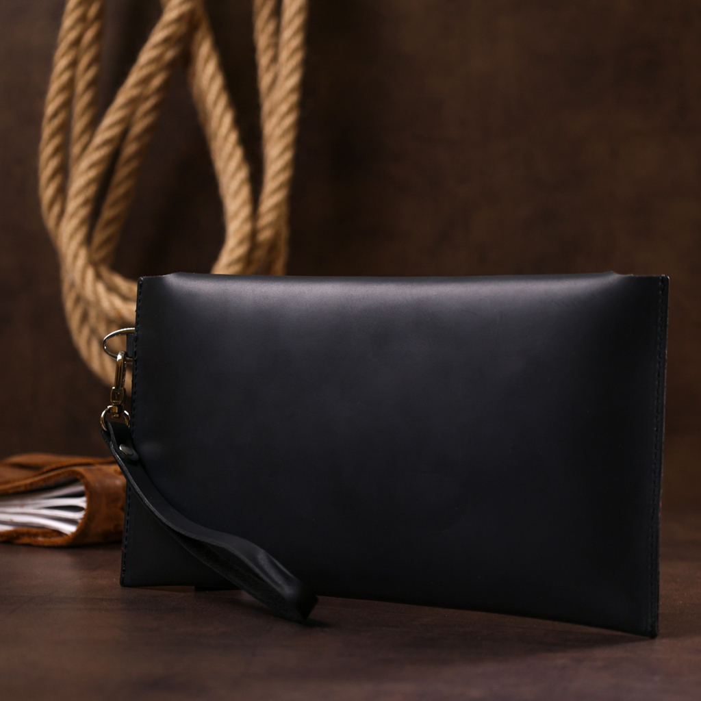 Косметичка Shvigel Шкіряна матова тревел Чорна (16426) - зображення 9