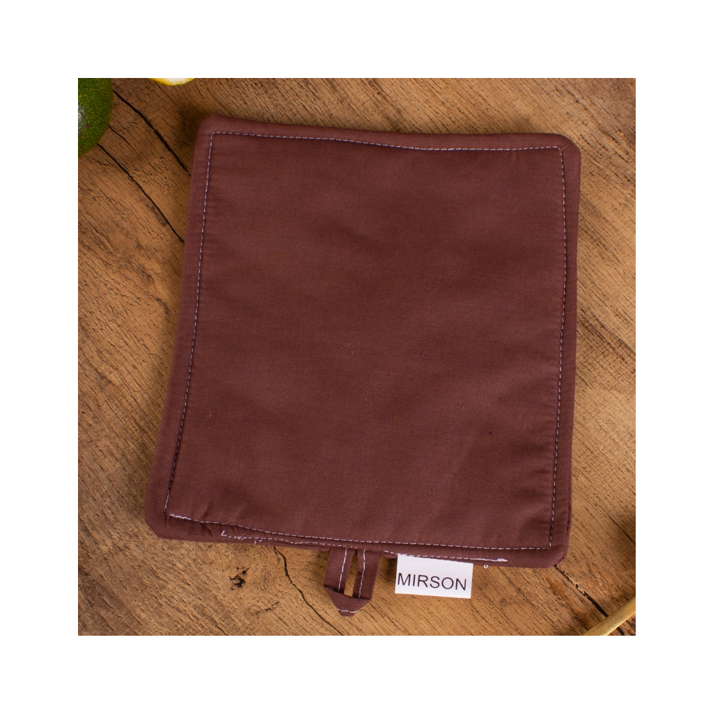 Кухонна прихватка MirSon рогожа/напівпанама №205 - Chocolate (2200006753971) - зображення 2