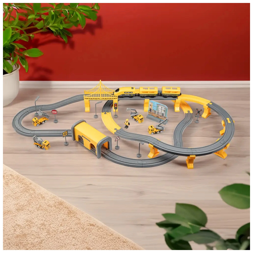 Залізниця Otamanko Мандрівний Експрес електрична залізниця 92 деталей, жовтий (AU6881AB) - зображення 8