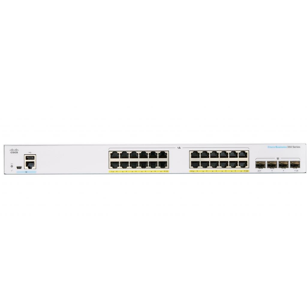 Комутатор мережевий Cisco CBS350-24FP-4G-EU - изображение 2