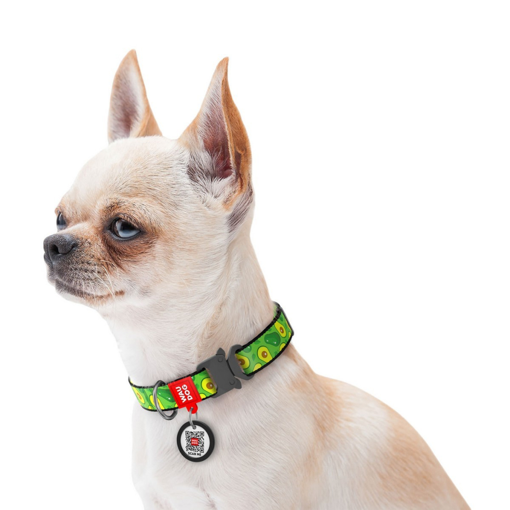 Нашийник для тварин WAUDOG Nylon "Авокадо" металічна пряжка-фастекс S (5135) - зображення 5