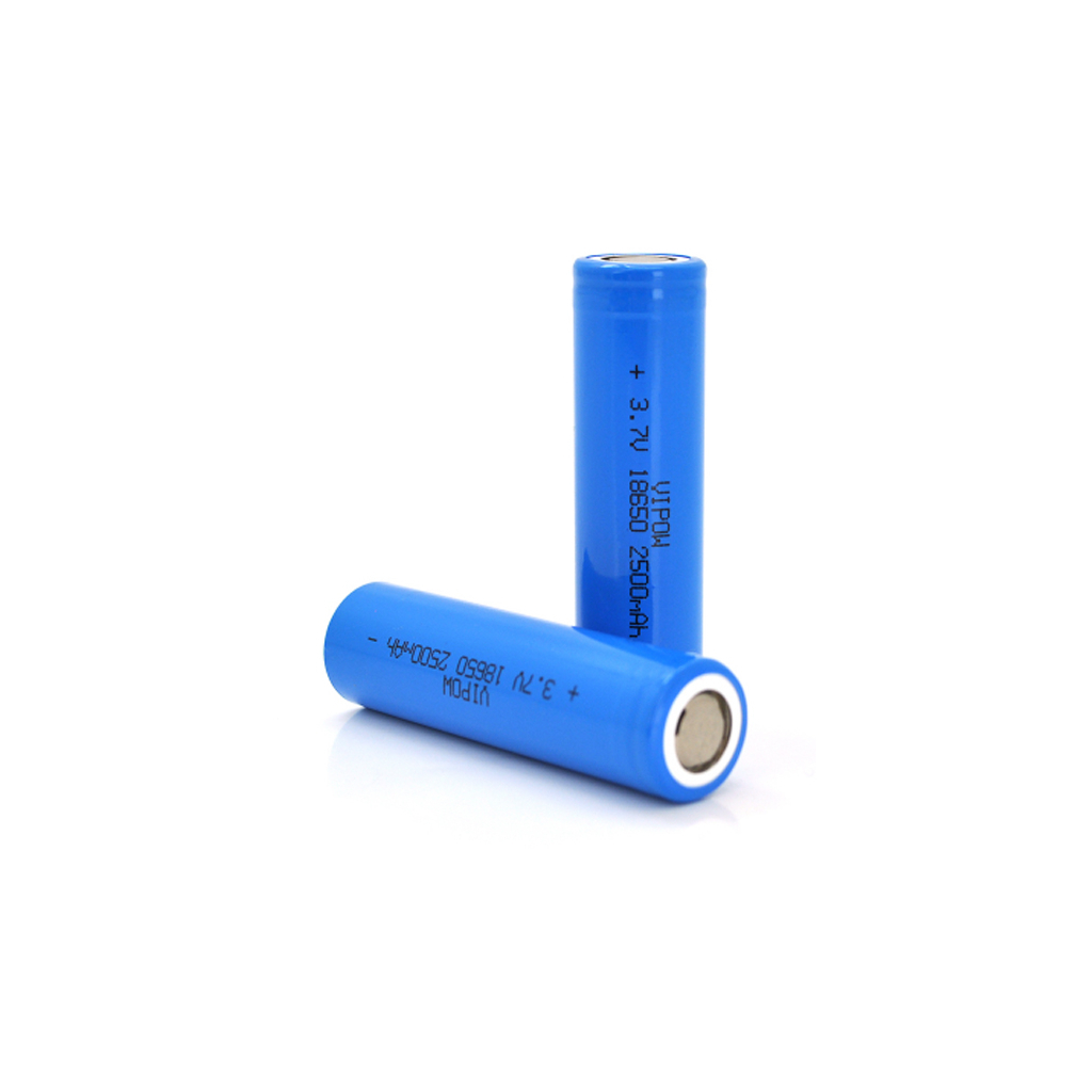 Акумулятор 18650 2500mAh, FlatTop, 3.7V, Blue Vipow (ICR18650-2500mAhFT) - зображення 1