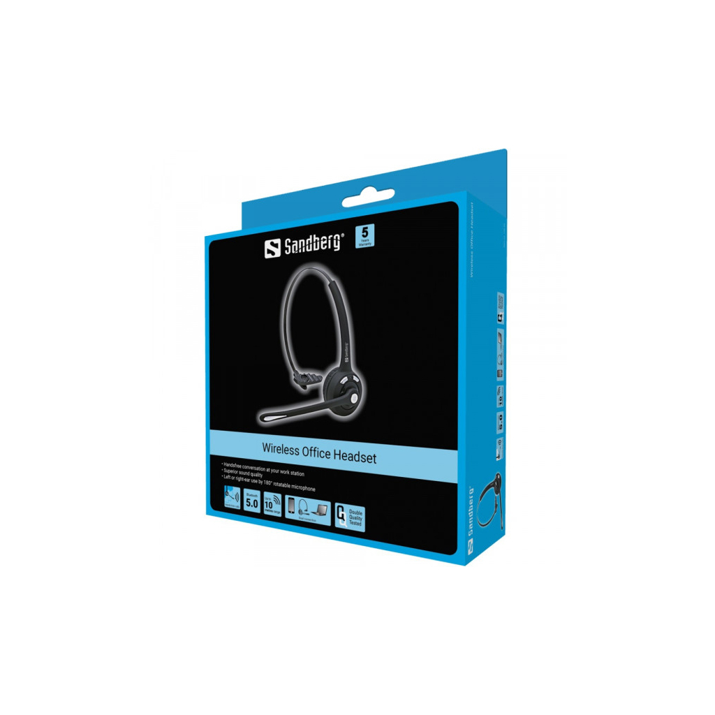 Навушники Sandberg Wireless Office Headset Mono Black (126-23) - зображення 5
