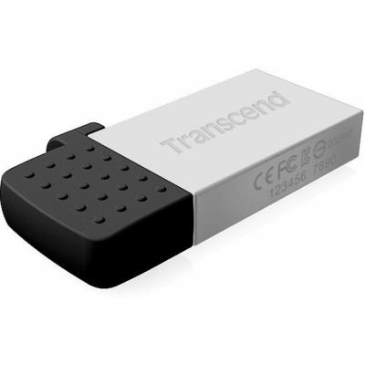 USB флеш накопичувач Transcend 32G On-The-Go Silver USB 2.0 (TS32GJF380S) - зображення 2