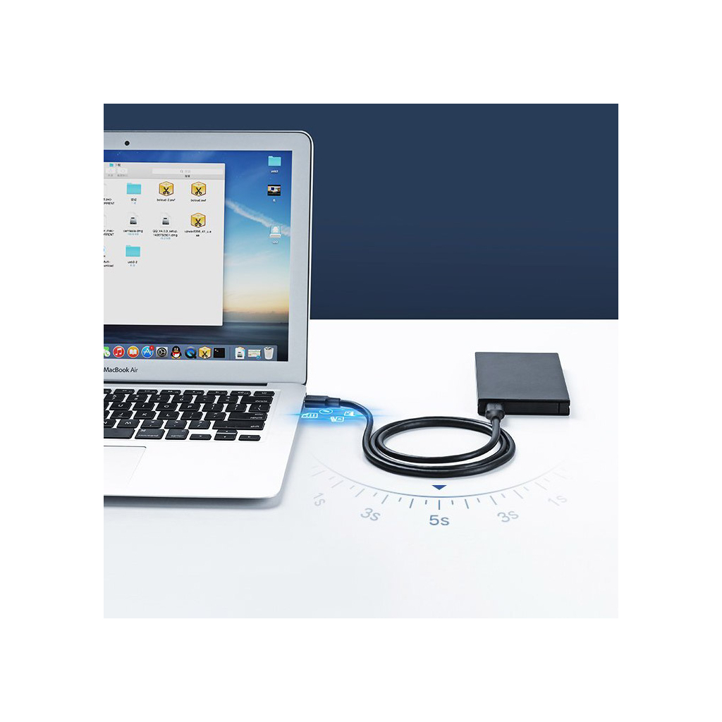 Дата кабель USB 2.0 AM/AM 1.5m US102 black Ugreen (10310) - зображення 8