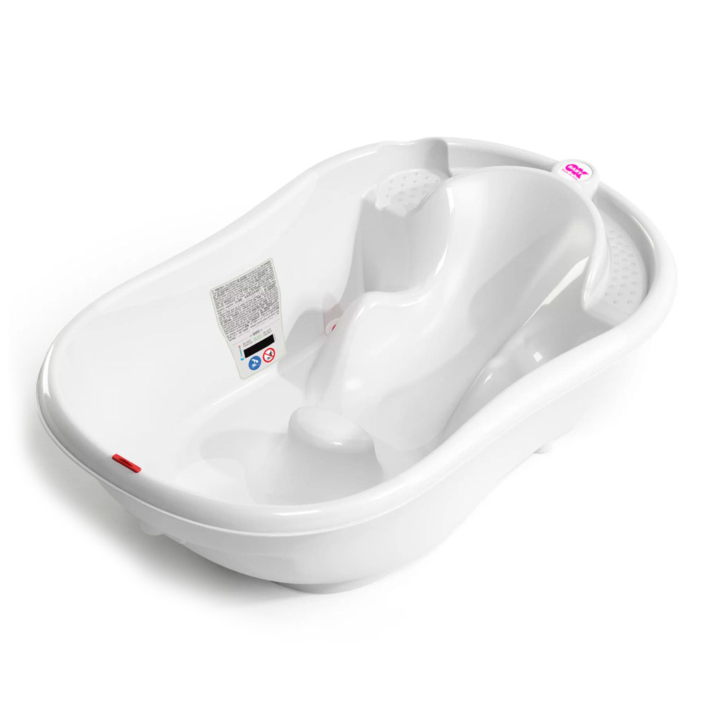 Ванночка Ok Baby з анатомічною гіркою і термодатчиком (білий) (38231600) - зображення 1