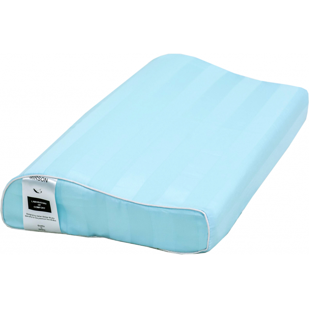 Подушка MirSon ортопедична 6106 Noble stripe Valentino Kiddy Boy 50х29х5/8 (2200003262605) - зображення 1