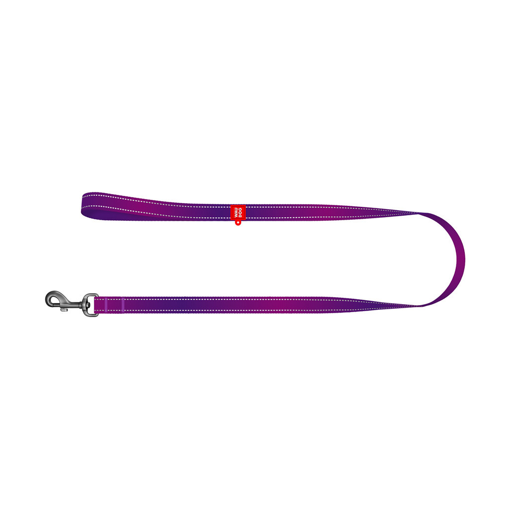 Повідець для собак WAUDOG Nylon Mono, світловідбивний M фіолетовий (52189) - зображення 3