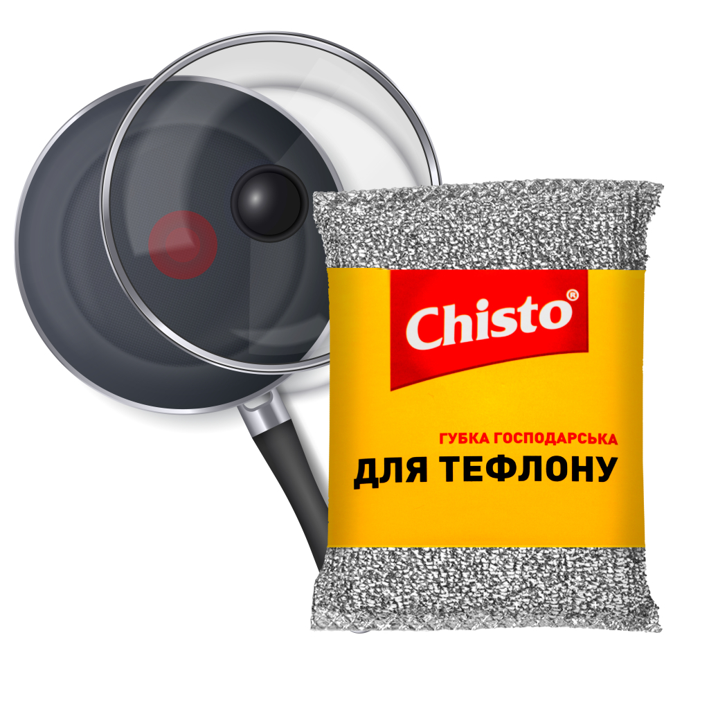 Губки кухонні Chisto для тефлону 1 шт. (4823098413783/4820040270456/4820164153710) - изображение 2