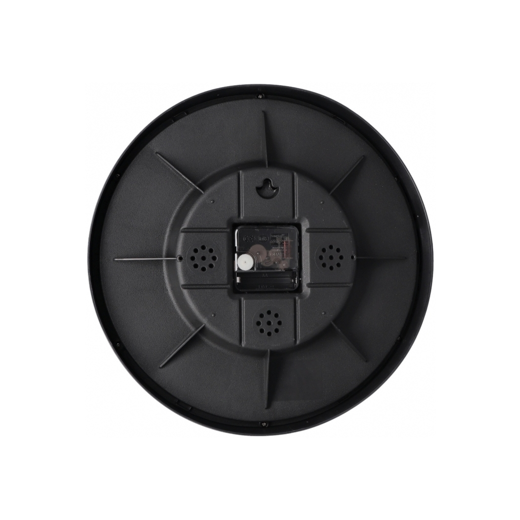 Настінний годинник Optima Elegant пластиковий, чорний/срібло (O52115) - зображення 3