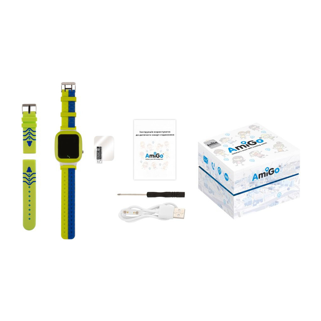 Смарт-годинник Amigo GO004 Splashproof Camera+LED Green (856042) - зображення 8