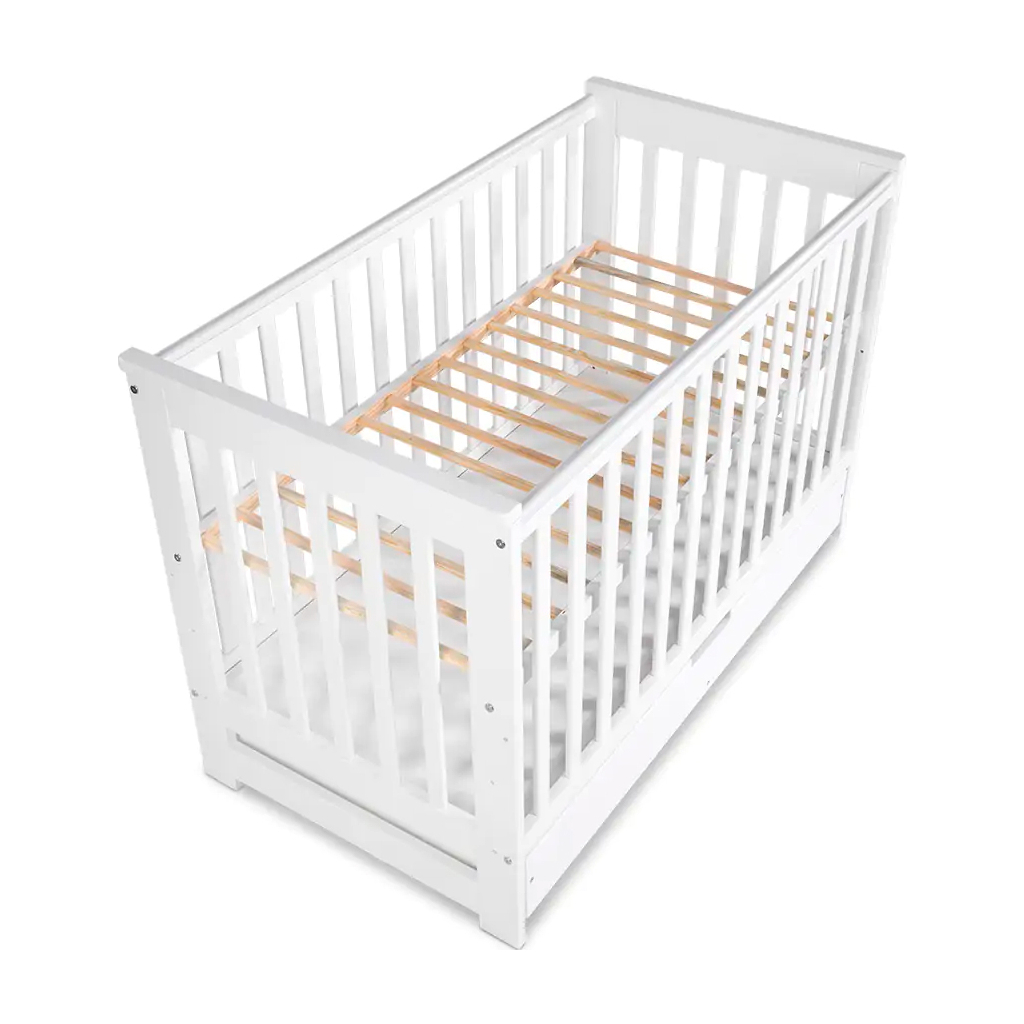 Ліжечко Klups Iwo з шухлядою та перегородкою 120 х 60 см Біле (IWO3) - зображення 3