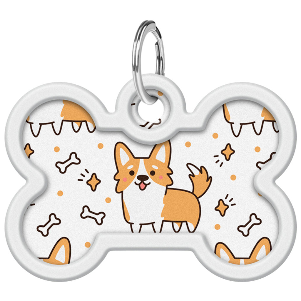 Адресник для тварин WAUDOG Smart ID з QR паспортом "Корги", кістка 40х28 мм (0640-0212) - изображение 2