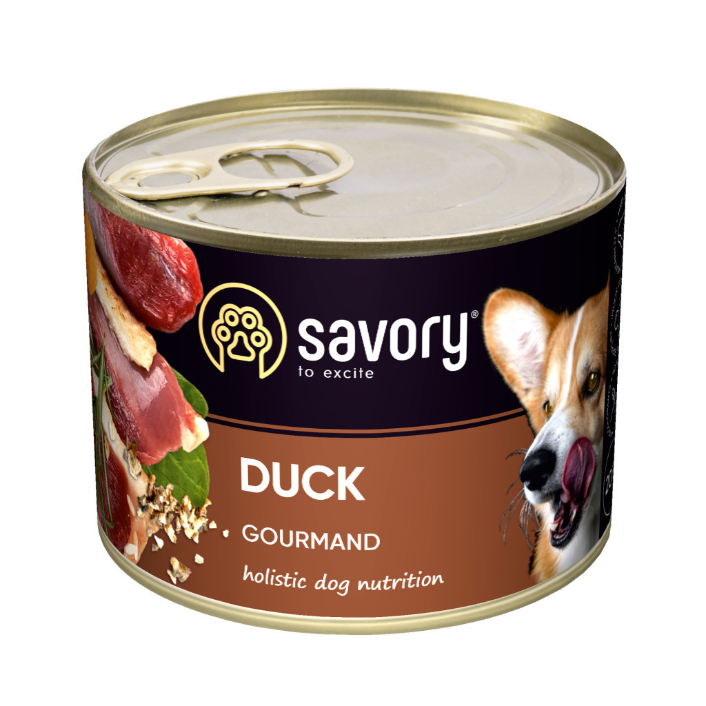 Консерви для собак Savory Dog Gourmand качка 200 г (4820232630464) - зображення 1