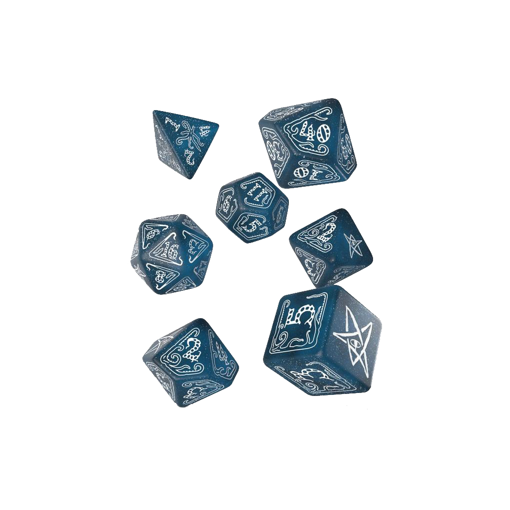 Набір кубиків для настільних ігор Q-Workshop Call of Cthulhu Abyssal white Dice Set (SCTH3F) - зображення 1
