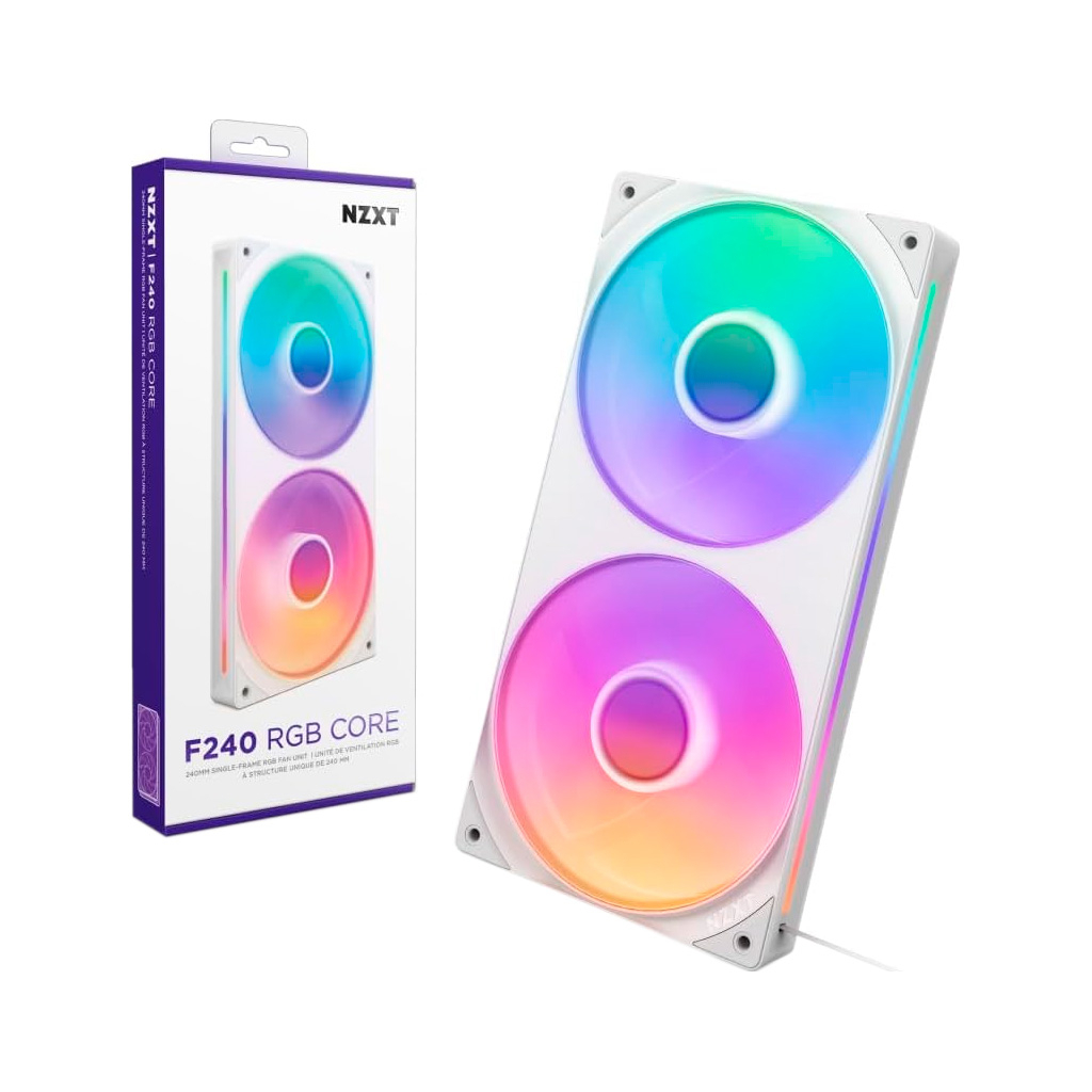Кулер до корпусу NZXT F240 RGB Core Fan (Single Frame) - White (RF-U24HF-W1) - зображення 7