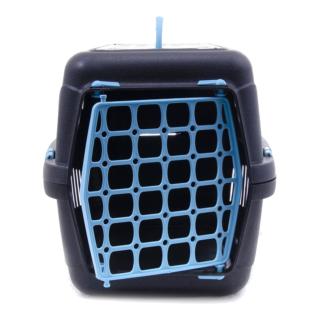 Переноска для тварин SGbox для тварин до 6 кг 48х32х32 см пластик (чорна/мікс) (2700000016053) - зображення 2