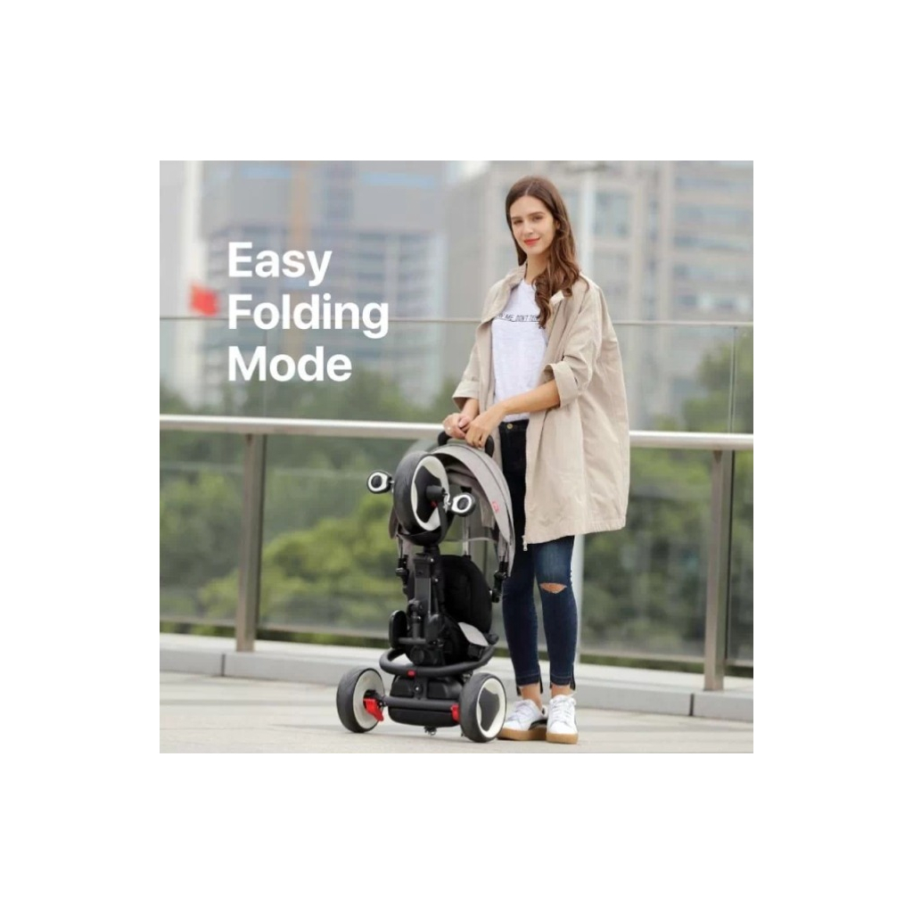 Дитячий велосипед QPlay RITO Rubber складаний триколісний Green (S380-2GreenRubber) - зображення 7