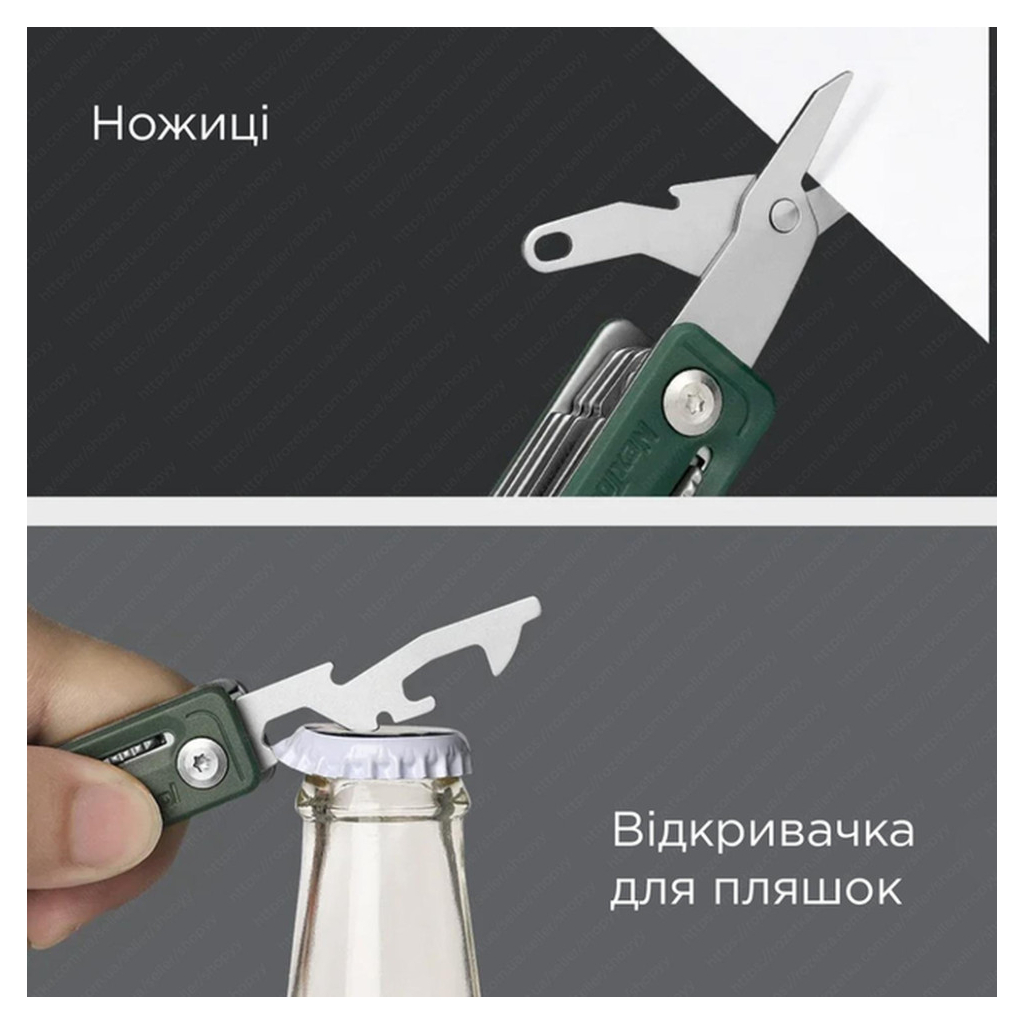 Мультитул NexTool Multi Functional Knife зелений (NE20098) - зображення 3