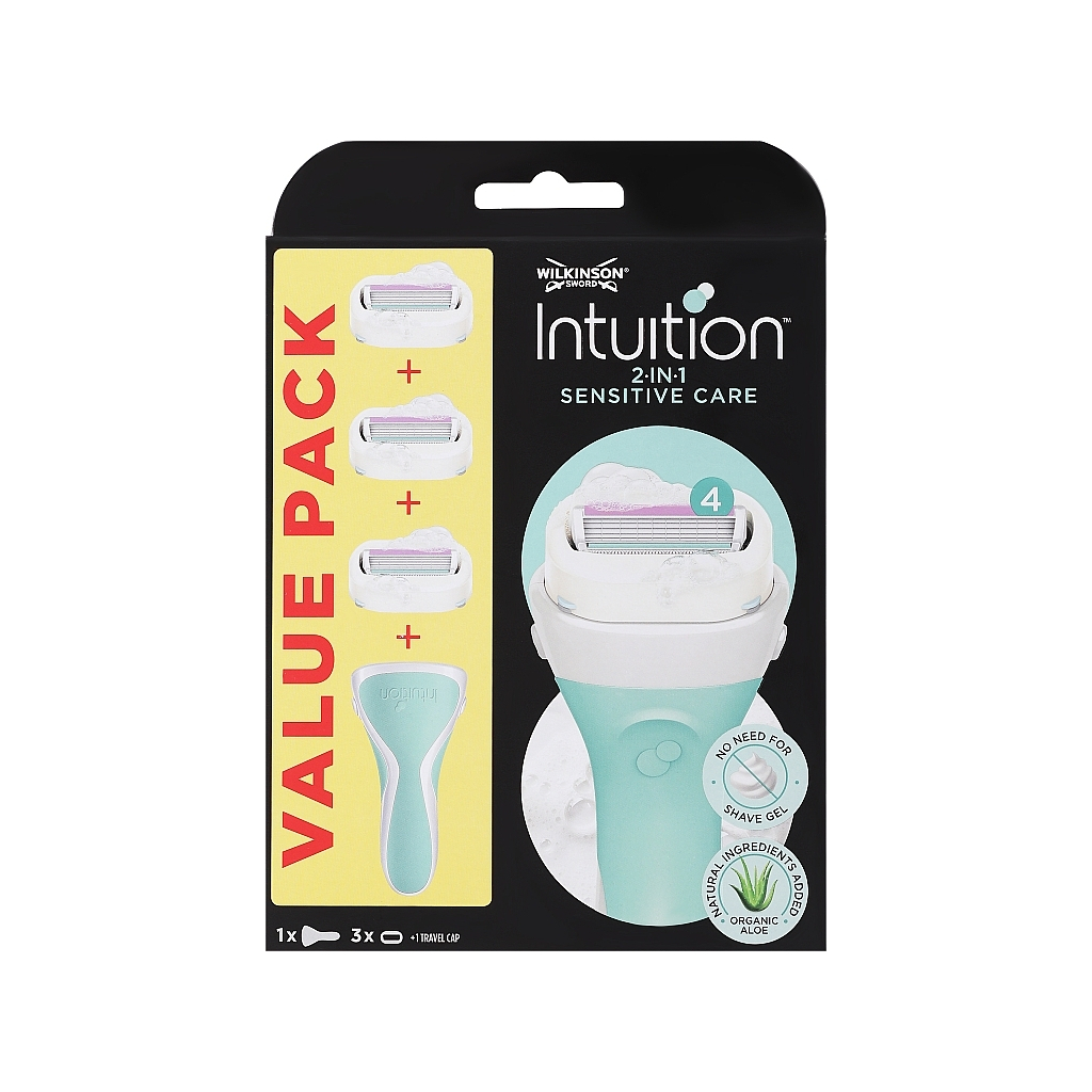 Бритва Wilkinson Sword Intuition Sensitive Blades 1+3 шт. (4027800407132) - зображення 1