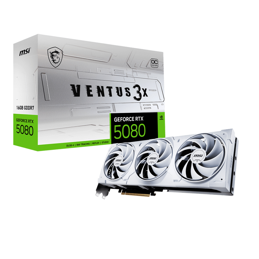 Відеокарта MSI GeForce RTX5080 16GB VENTUS 3X OC WHITE (RTX 5080 16G VENTUS 3X OC WHITE) - зображення 7