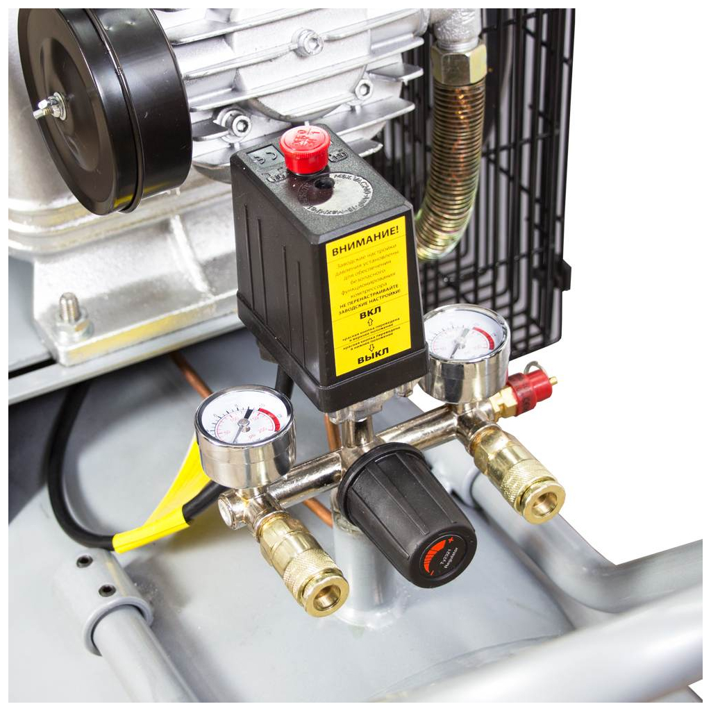 Компресор Sigma ремінний трициліндровий 380В 3кВт 610л/хв 10бар 135л (7044711) - зображення 6