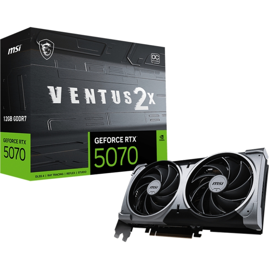 Відеокарта MSI GeForce RTX5070 12Gb VENTUS 2X OC (RTX 5070 12G VENTUS 2X OC) - зображення 6
