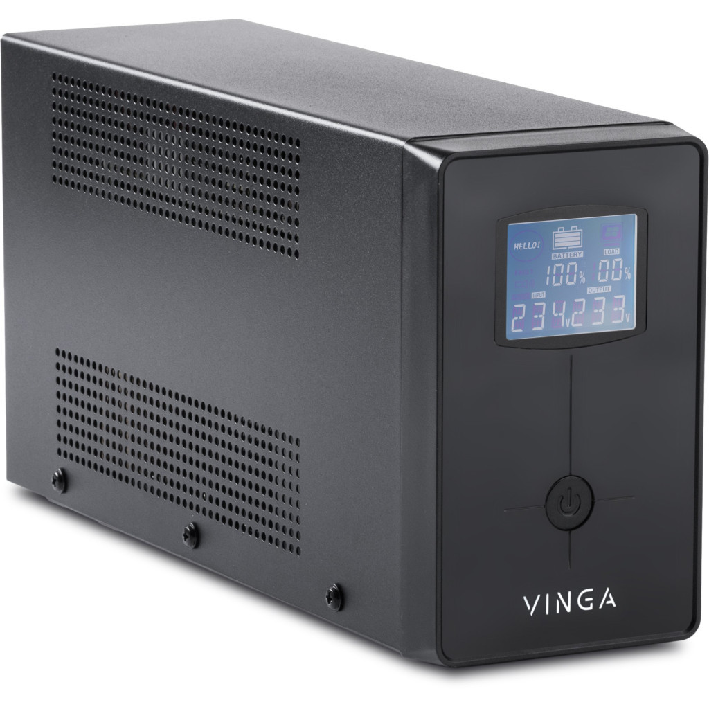 Пристрій безперебійного живлення Vinga LCD 1500VA metal case (VPC-1500M) - зображення 2