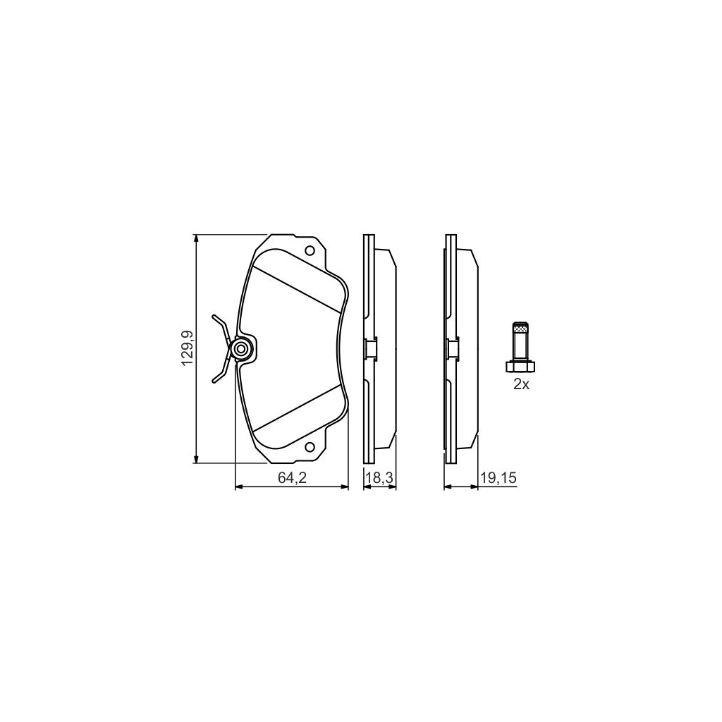 Гальмівні колодки Bosch 0 986 460 939 - зображення 1