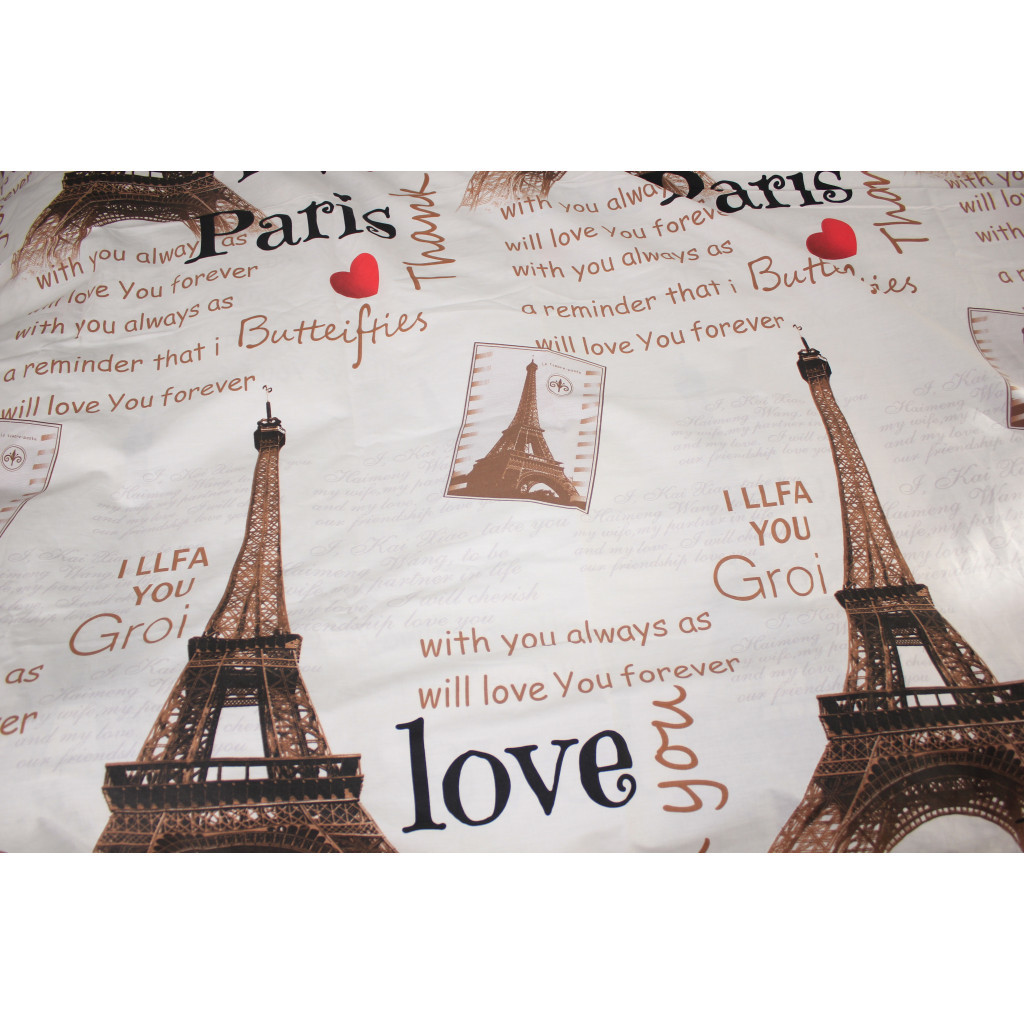 Постільна білизна MirSon Сатин 22-1291 Paris Сімейна (2200003606577) - зображення 5