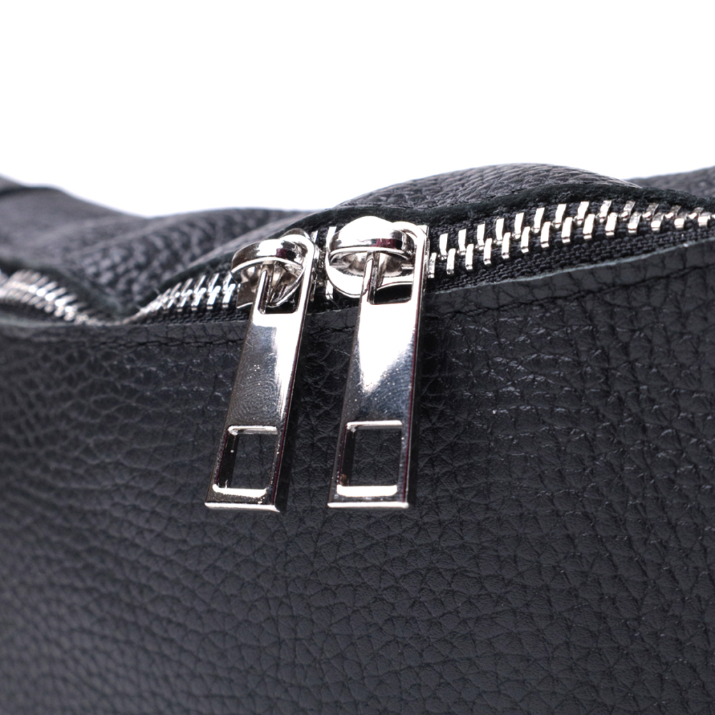 Сумка Shvigel Бананка унісекс з натуральної шкіри Чорна (22824) - зображення 6