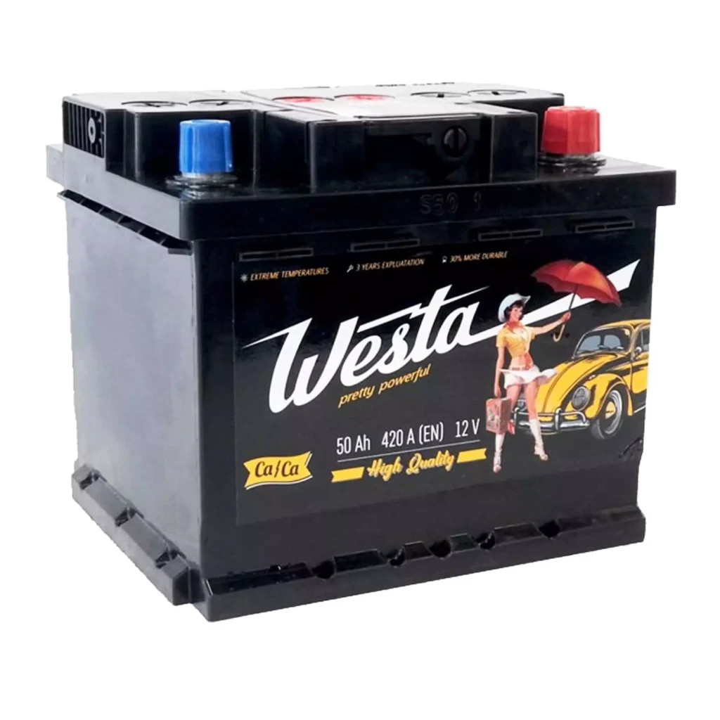 Акумулятор автомобільний Westa 6CT-50 А (0) Pretty Powerful - зображення 1