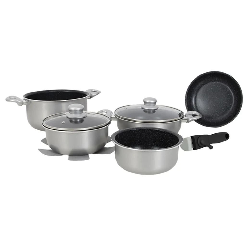 Набір посуду Gimex Cookware Set induction 8 предметів Silver (6977227) - зображення 1