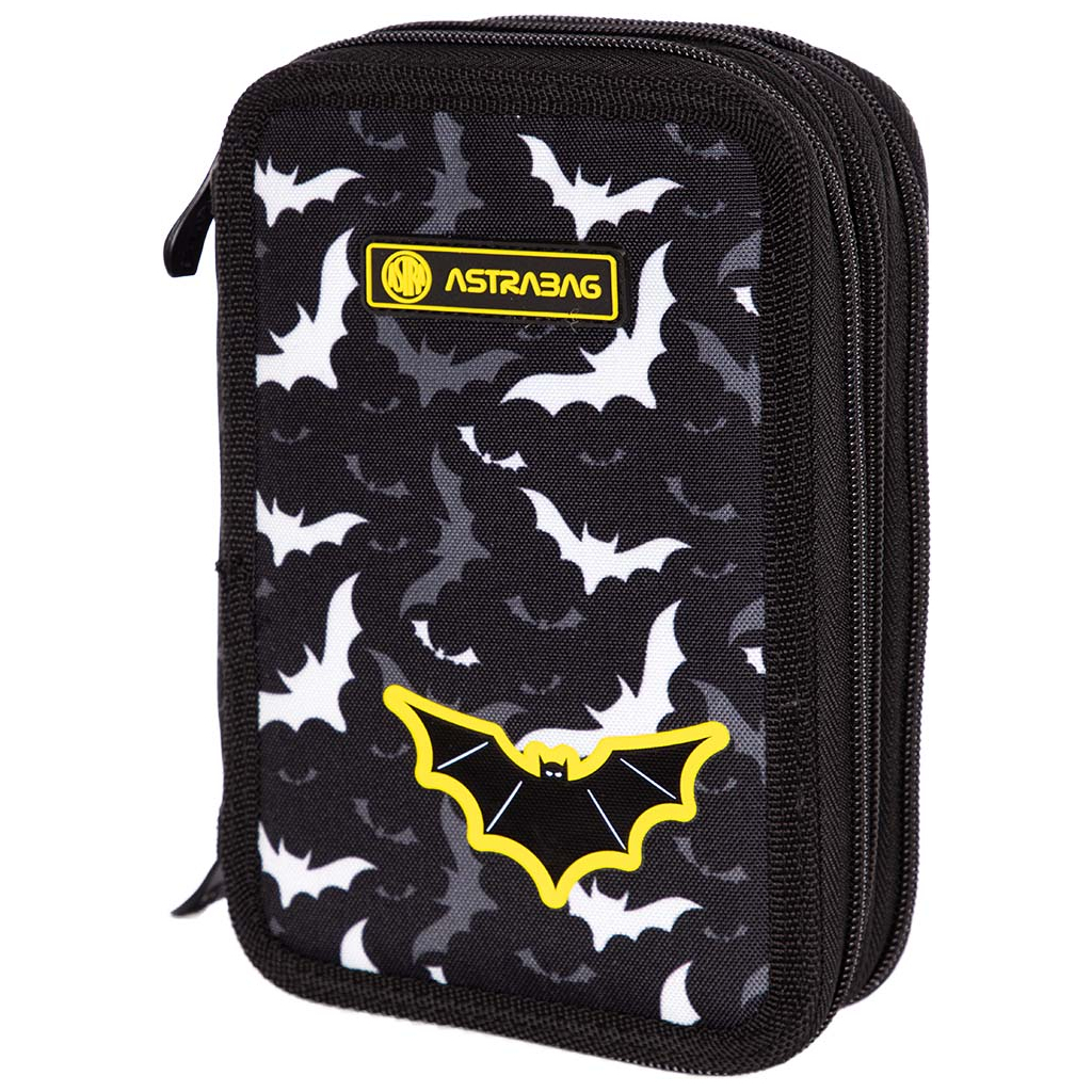 Пенал Astrabag AC31 Night bats з наповненням, 46 предметів (503022018) - зображення 1