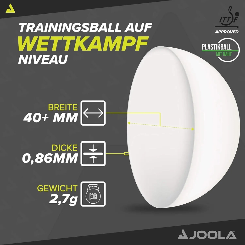 М'ячик для настільного теніса Joola Magic ABS 40+ White 72 шт (44216) (930813) - зображення 5