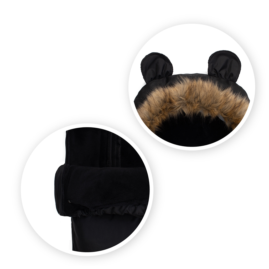Зимовий конверт MoMi Sleeping bag black (AKCE00032) - изображение 3
