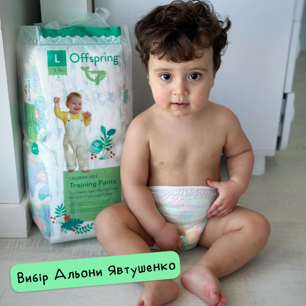 Підгузки Offspring Трусики Fun Figures розмір L 9-14 кг 36 шт (DP-OI-FAP-L36P-FFG) - зображення 4