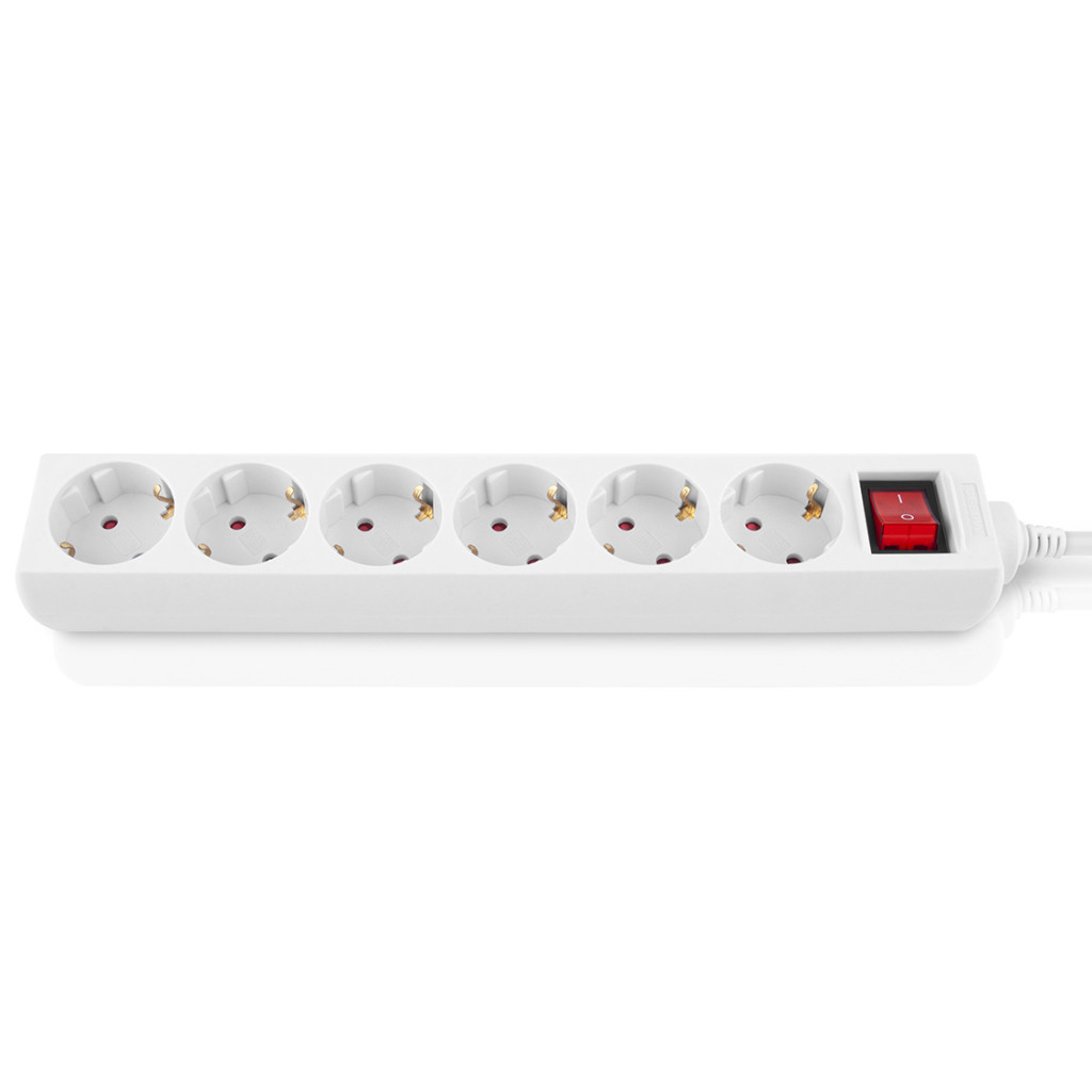 Мережевий фільтр живлення REAL-EL RS-6 Protect M 5m, white (EL122300035) - зображення 1