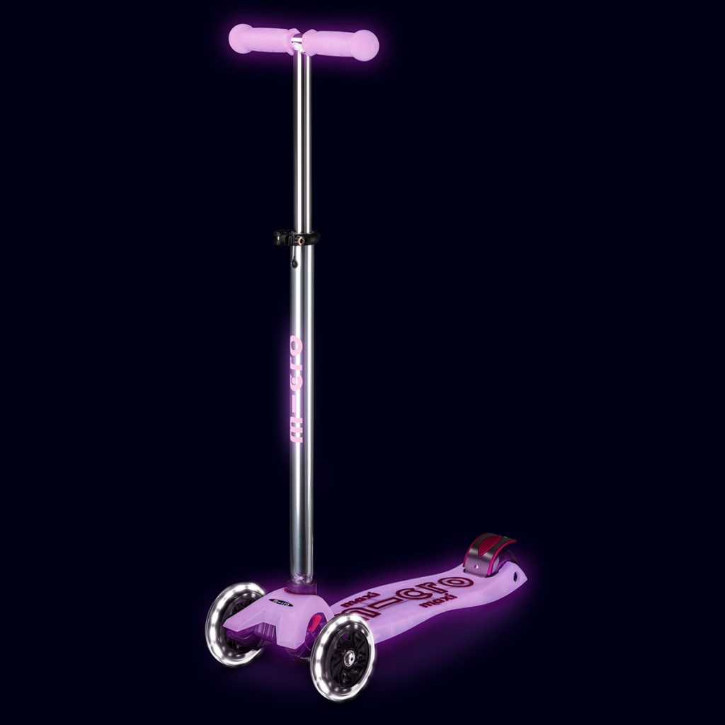 Самокат Micro Maxi Deluxe Glow LED Сяйнисто-пурпуровий (MMD367) - зображення 5