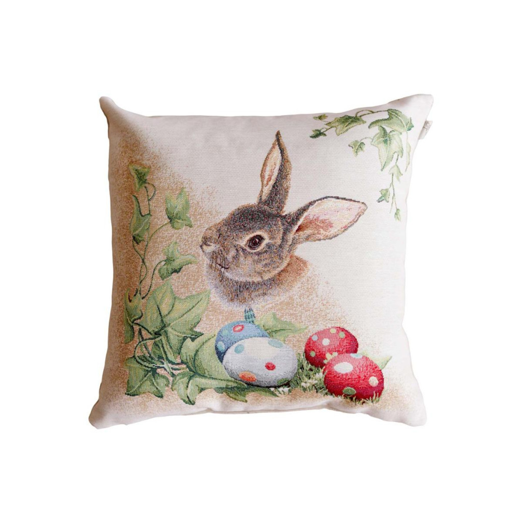 Подушка Прованс декоративна гобеленова Заєць з писанками Веснянка 45х45 см (034268) - зображення 8