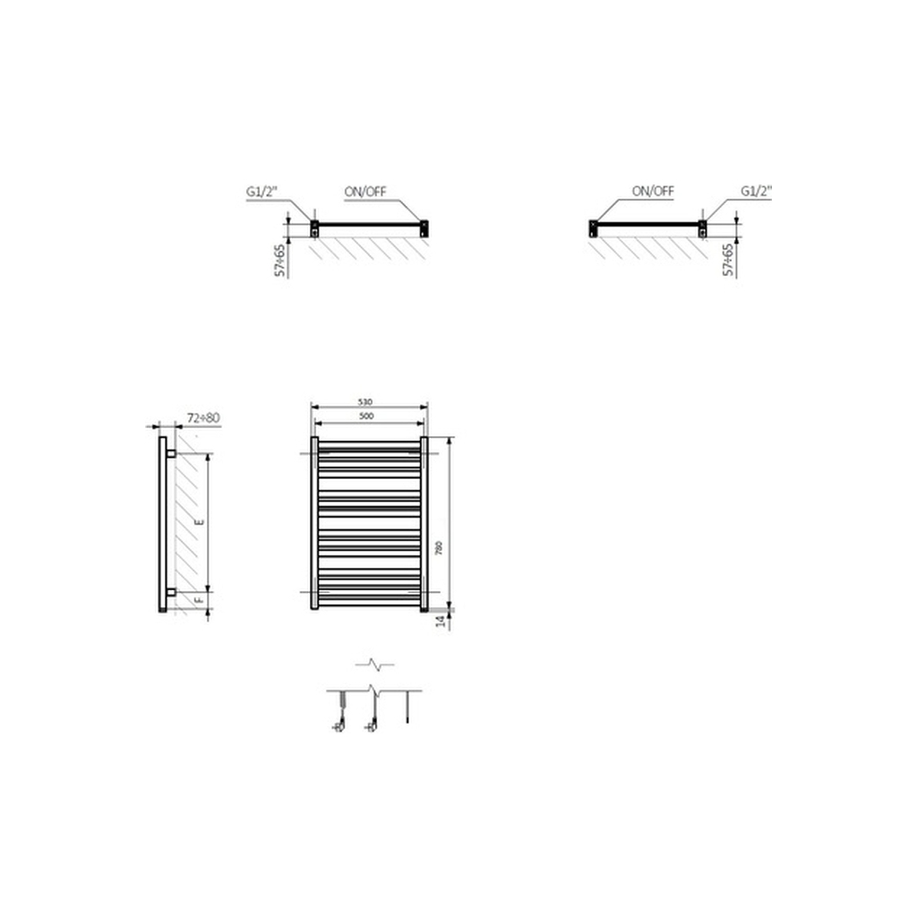 Сушарка для рушників Terma Marlin One 780x530 (WWMRN078053KS95E1P) - зображення 3