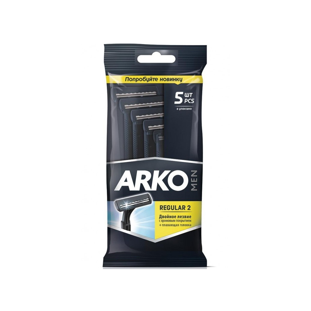 Бритва ARKO Regular 2 подвійне лезо 5 шт. (8690506414146) - изображение 1