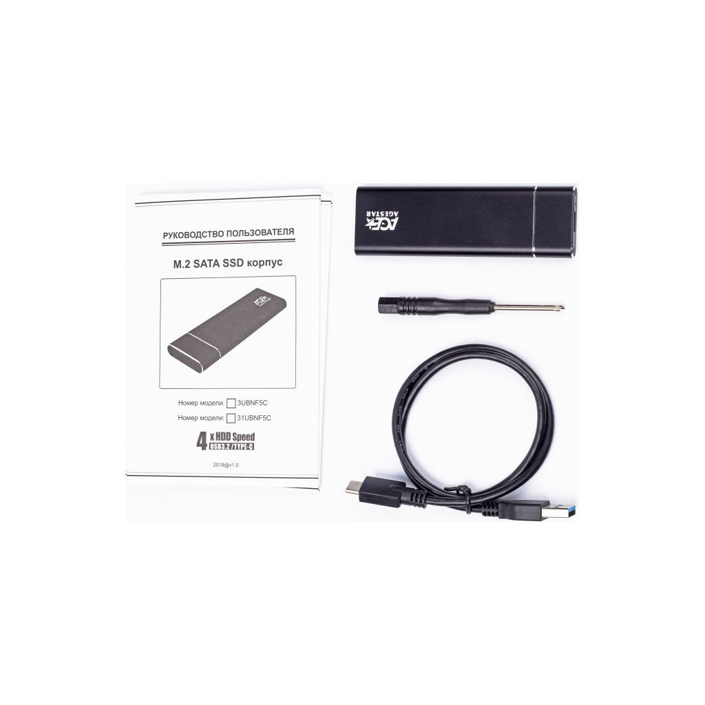 Кишеня зовнішня AgeStar M2 NGFF black (3UBNF5C (Black)) - зображення 3