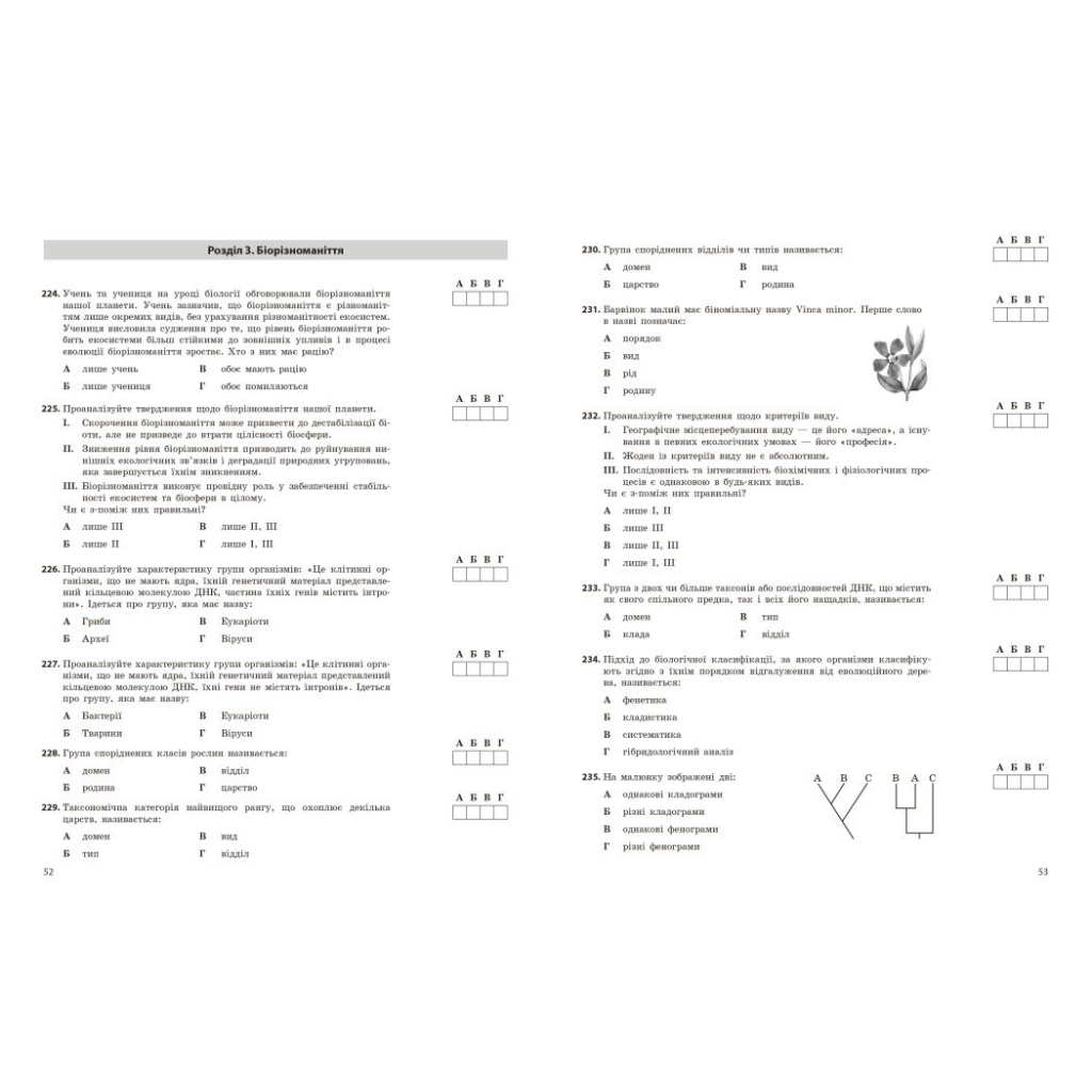 Робочий зошит НМТ 2026. Біологія. Для тестових робіт - О.В. Тагліна Ранок (9786170999269) - зображення 6