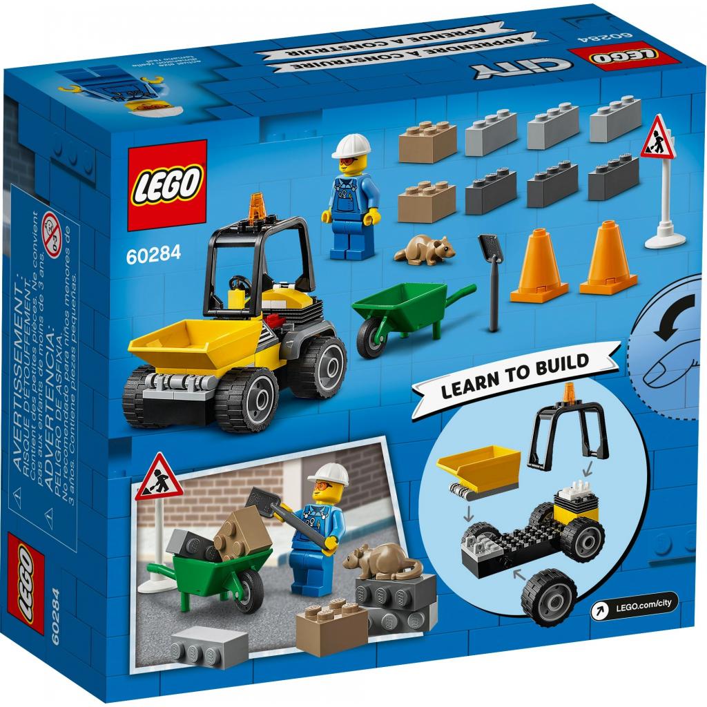 Конструктор LEGO City Great Vehicles Пікап для дорожніх робіт 58 деталей (60284) - зображення 7
